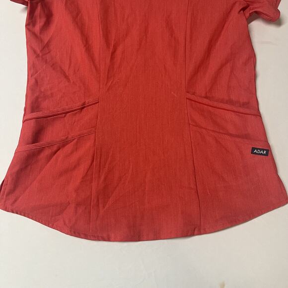 Adar Pro Modern Women V-Neck Red Scrub Top & Scrub Pants set Size Small - Picture 6 of 13